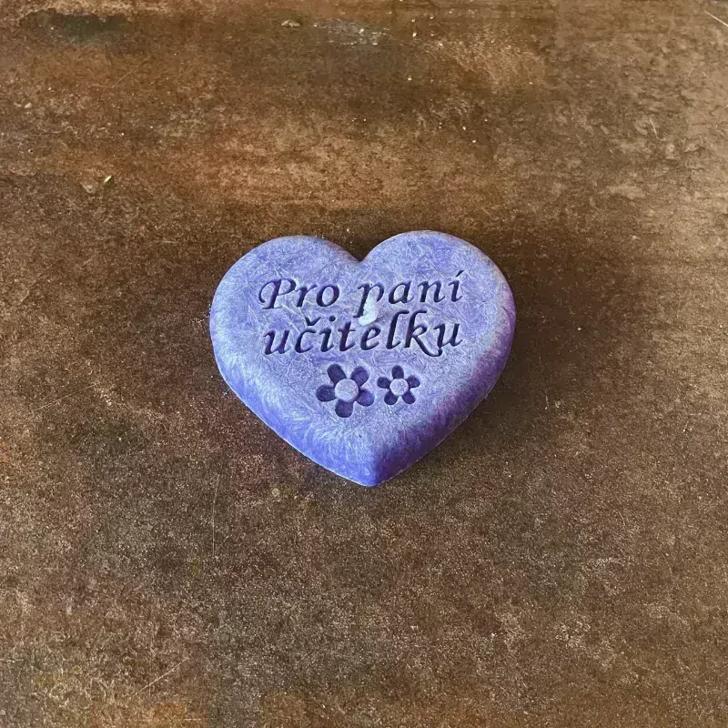 Srdíčko Pro paní učitelku- fialové