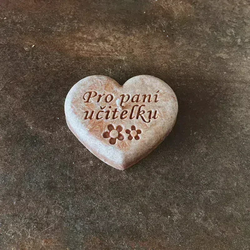 Srdíčko Pro paní učitelku- hnědé