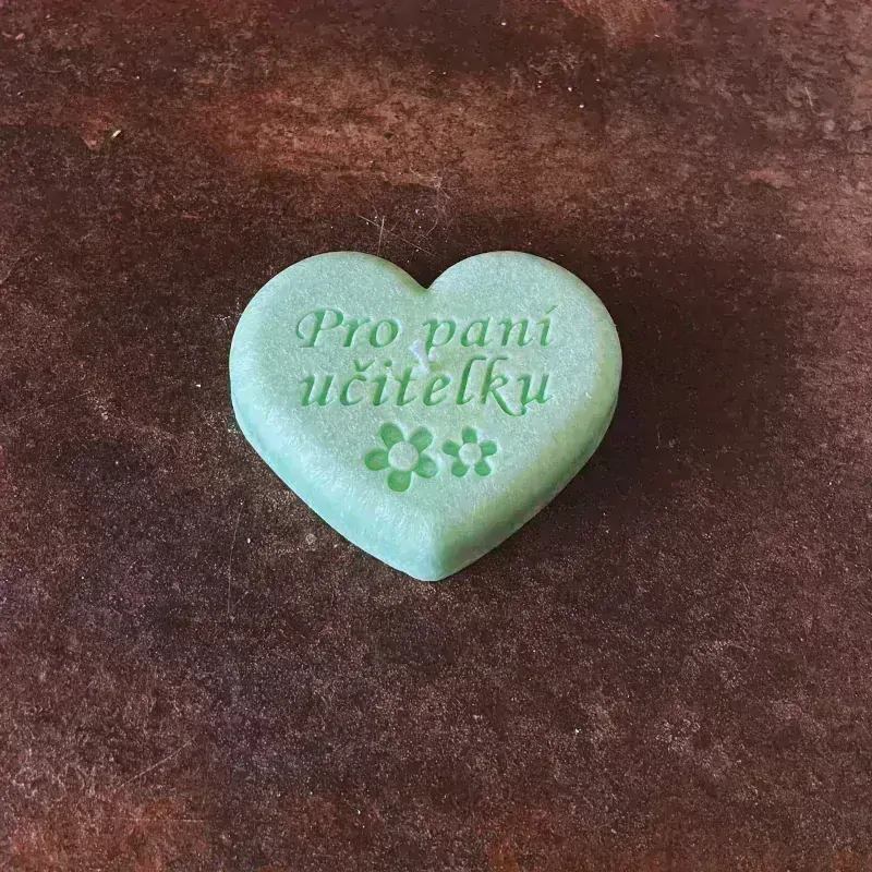 Srdíčko Pro paní učitelku- mátové