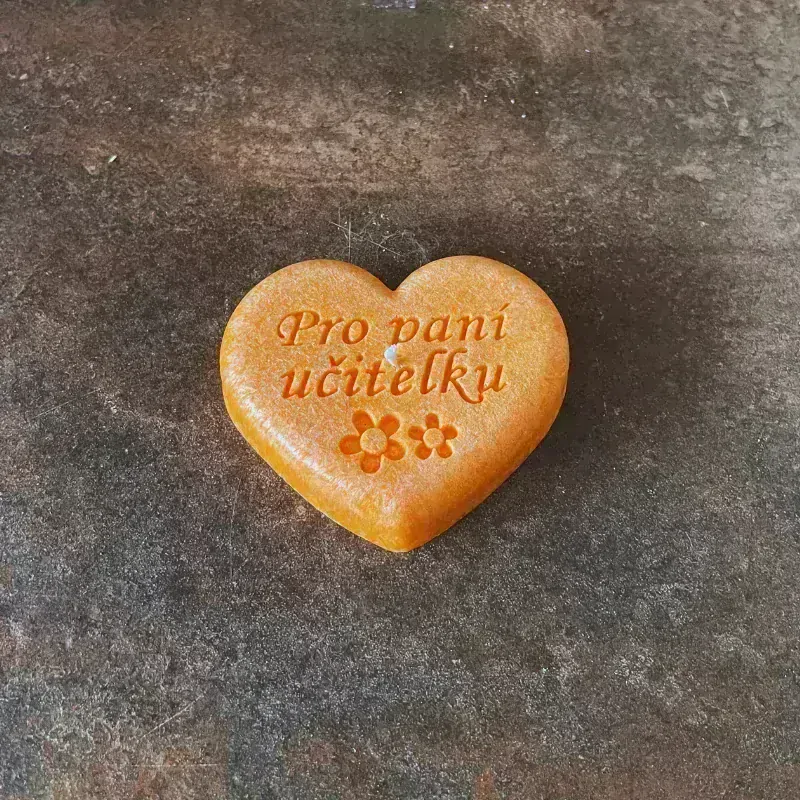 Srdíčko Pro paní učitelku- oranžové