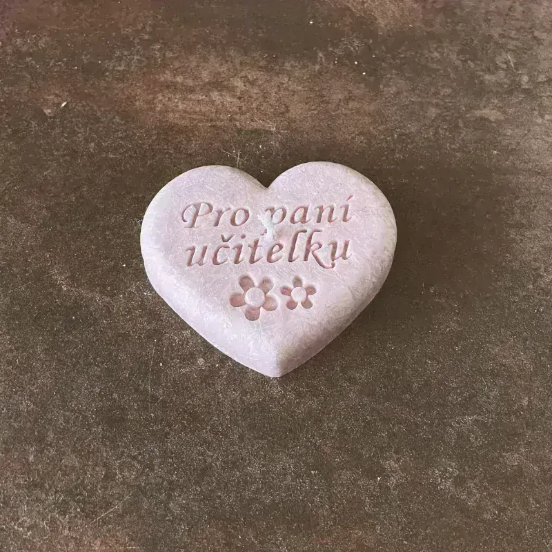 Srdíčko Pro paní učitelku- pudrové