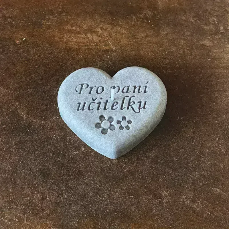 Srdíčko Pro paní učitelku- šedé