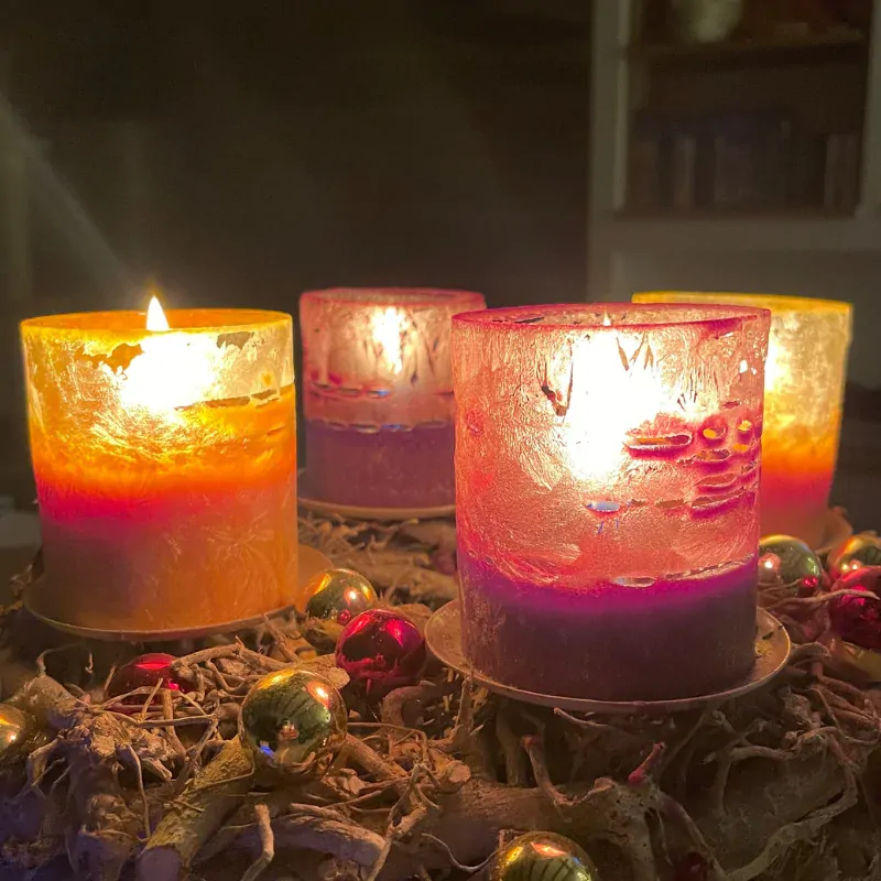 Adventní sada- červená/smaragdová