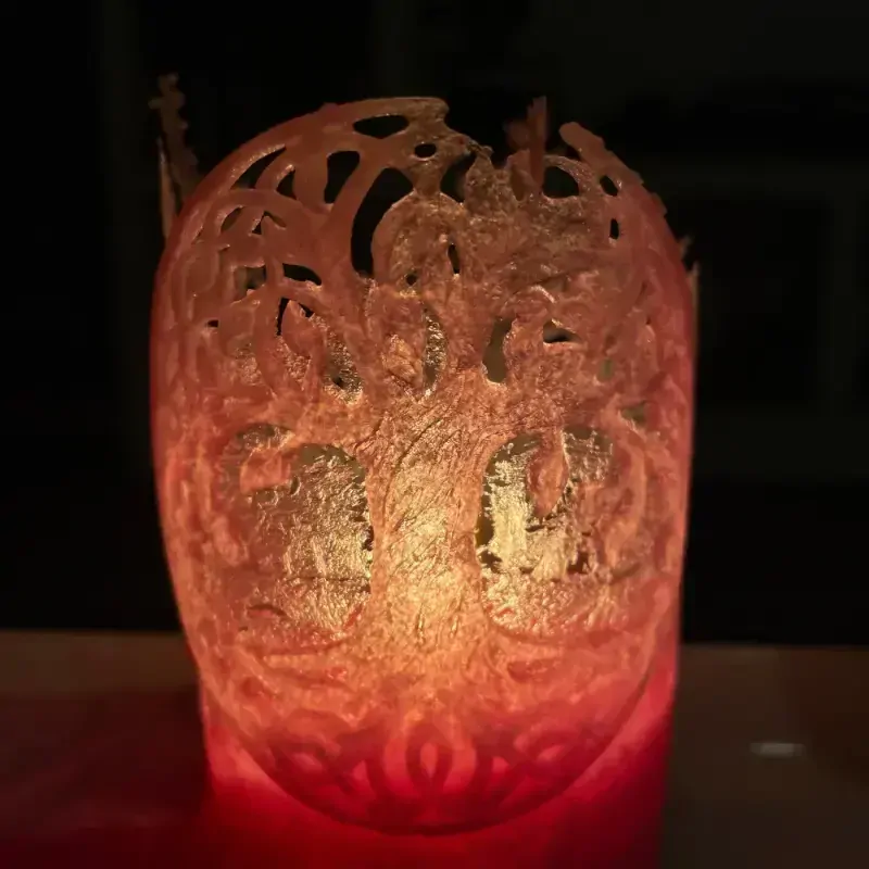 Válec Strom života 14,5cm- růžový