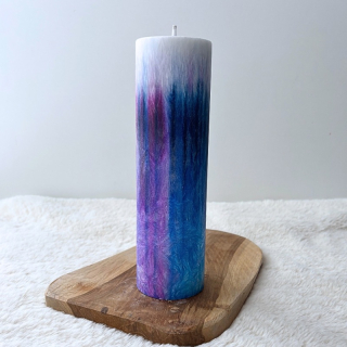 Žíhaný válec 22cm- violet a kobalt modrá 