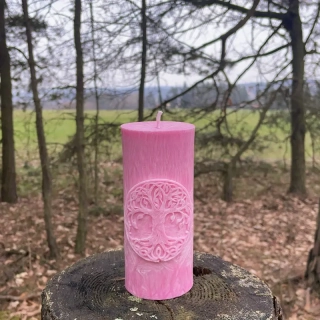 Válec Strom života 14,5cm- růžový