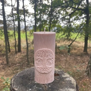 Válec Strom života 14,5cm- béžový