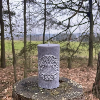 Válec Strom života 12cm- šedý