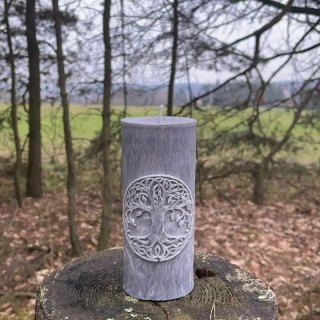 Válec Strom života 14,5cm- tmavě šedý