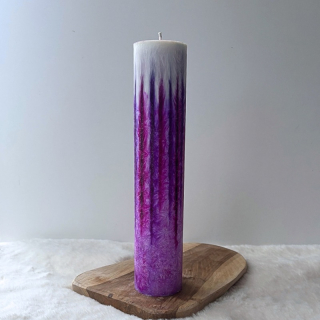 Žíhaný válec 28cm- borůvková a violet