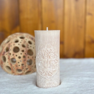 Válec Strom života 14,5cm- smetanový